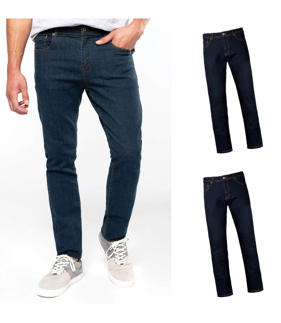 Lot 2 pantalons - jean pour homme - K742 - bleu-2