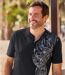 Set van 2 T-shirts met knoopsluiting en Tahitiaanse print-5