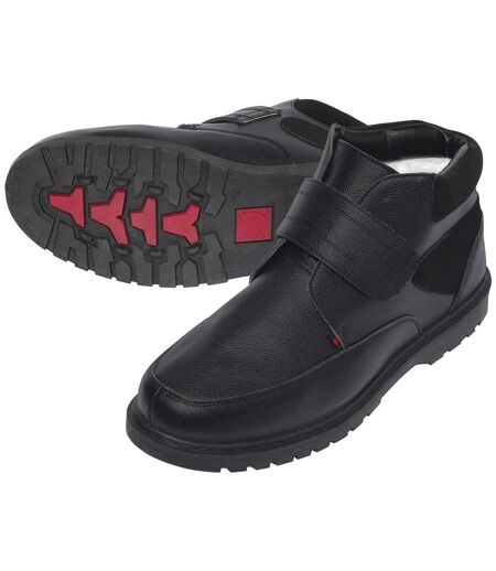 Men's Black Sherpa-Lined Boots 