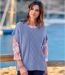 Women's Cable Knit Sleeveless Jumper - Lavender-1