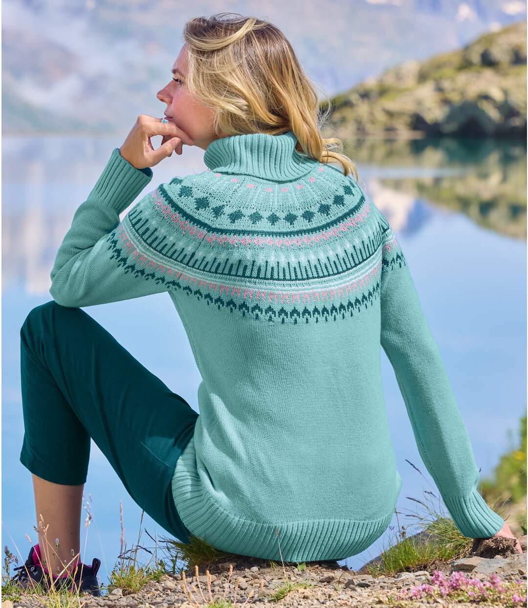Coltrui van tricot met jacquardmotieven-2