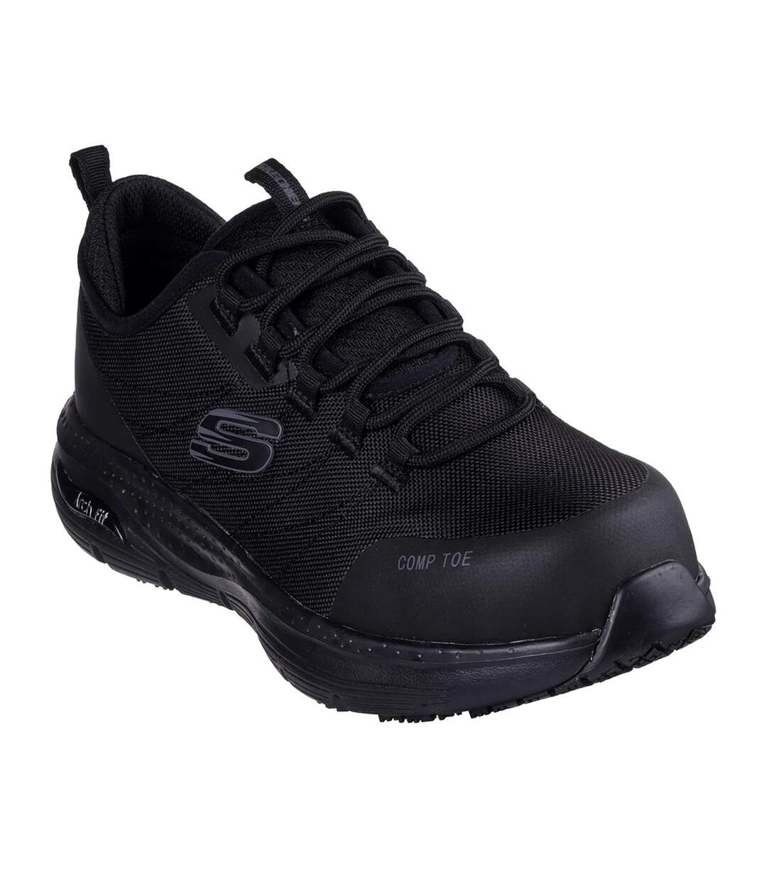 Womens/ladies Sr Ebinal Arch Fit Safety Trainers Black Skechers-1