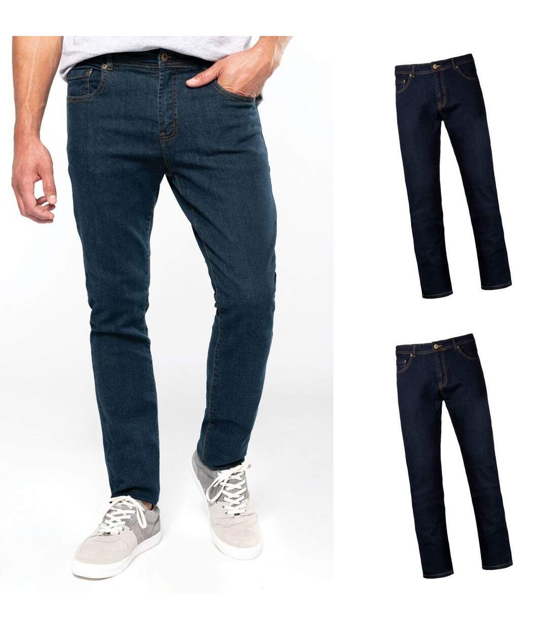 Lot 2 pantalons - jean pour homme - K742 - bleu-1