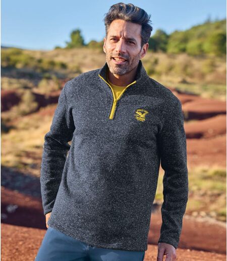 Pack of 2 Men's Fleece Jumpers - Grey Blue