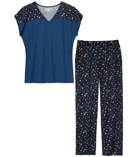 Luftig leichtes Set mit Leoparden-Print
