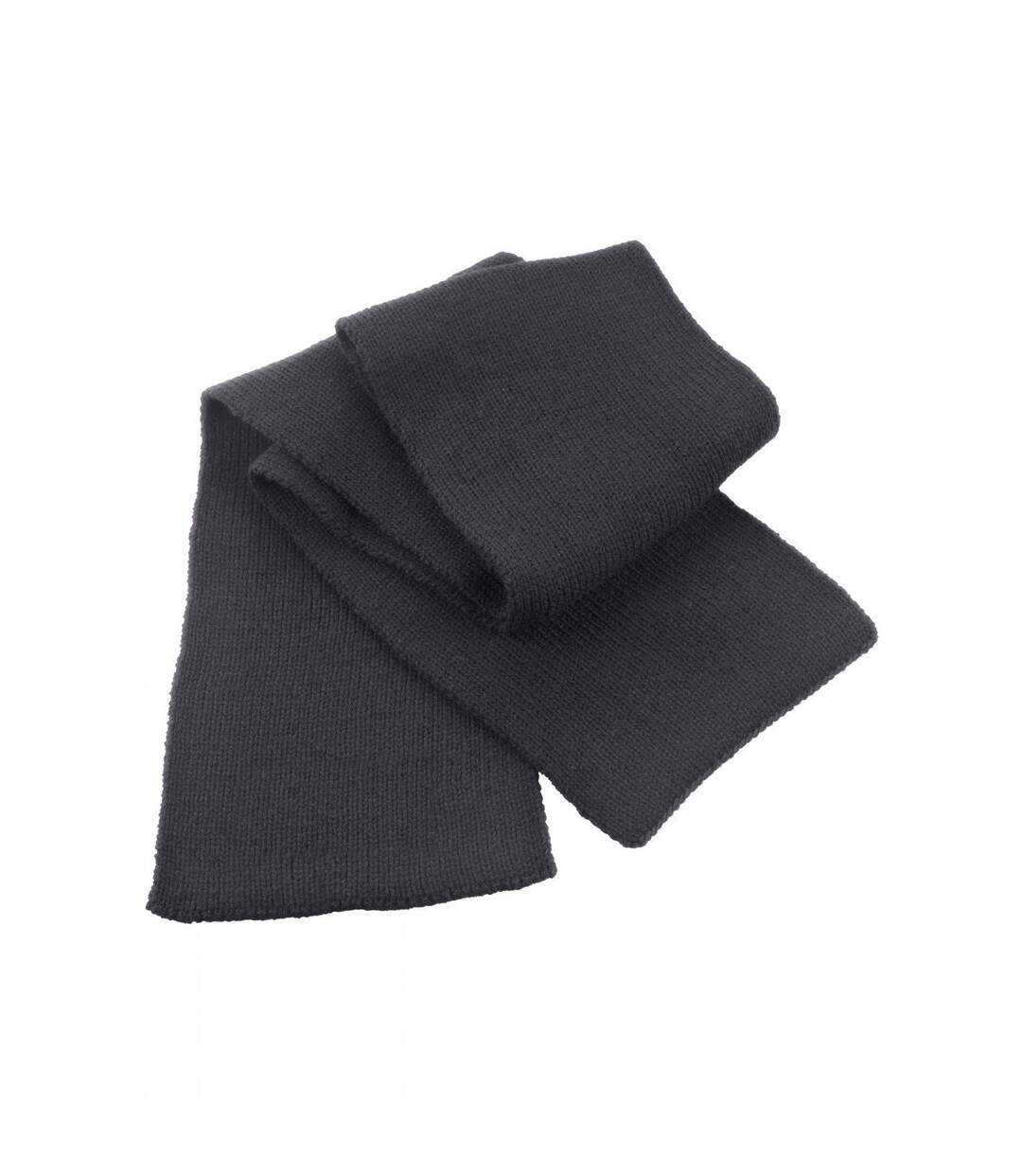 Echarpe Épaisse Classique Tricotée Homme Taille Unique Gris Foncé Result-1