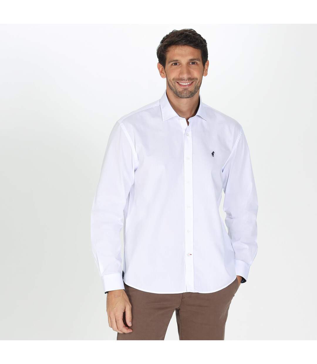 Chemise popeline manches longues en coton COCKER-1