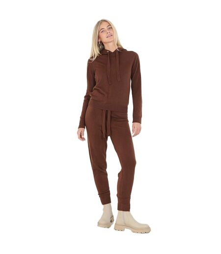 Womens/ladies Loungewear Set Brown Brave Soul