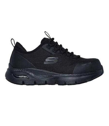Womens/ladies Sr Ebinal Arch Fit Safety Trainers Black Skechers