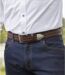 Men's Brown Split Leather Belt-2