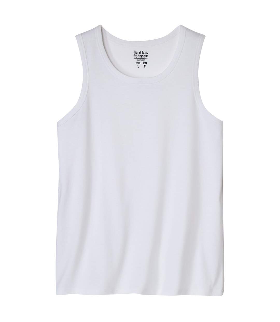 4er-Pack einfarbige Tanktops in Weiss-2