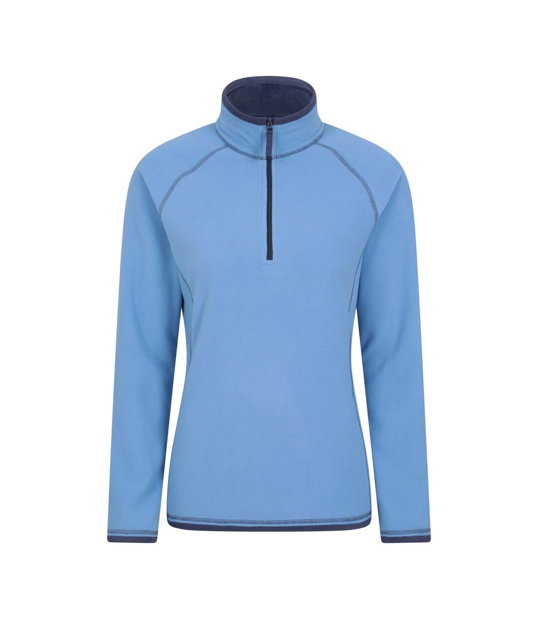 Womens/ladies Montana Half Zip Fleece Top Dark Blue Mountain Warehouse-1