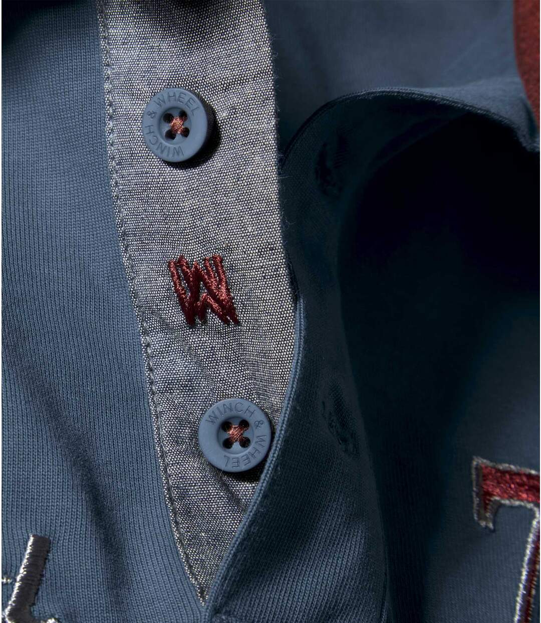 Men's Blue Jersey Polo Shirt-7