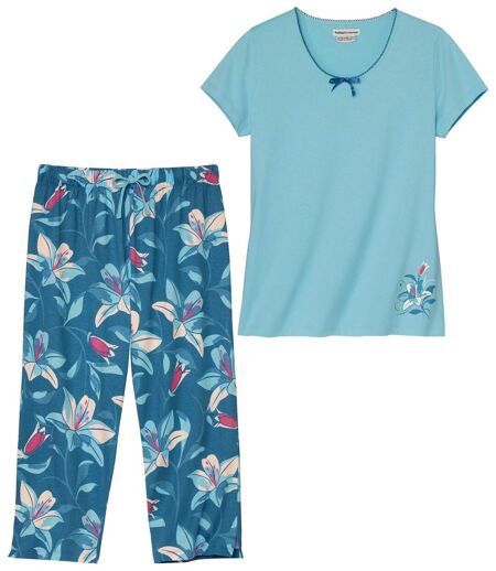 Pyjama en Coton Imprimé Lys 