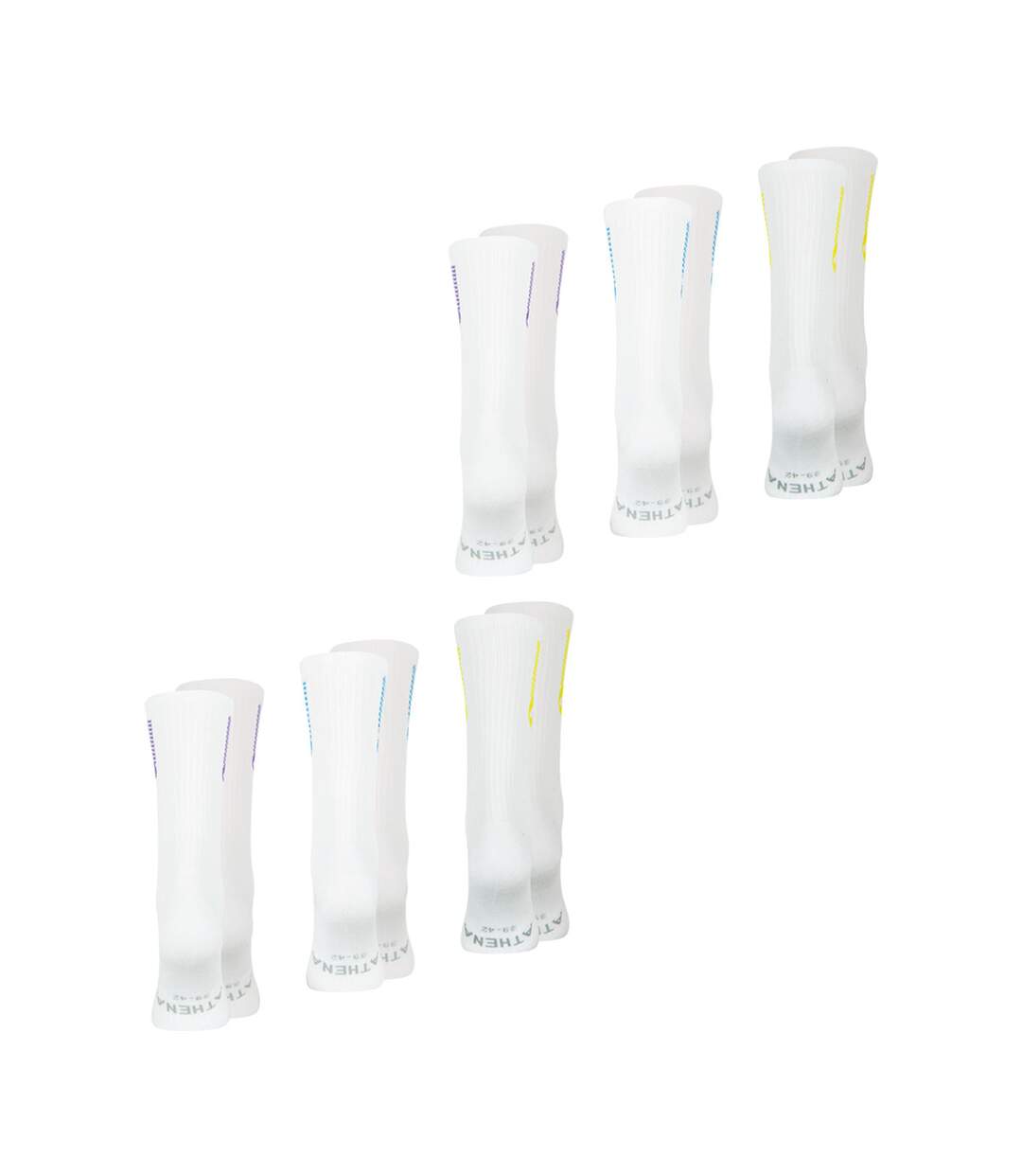 Lot de 6 paires de chaussettes mi-hautes homme Training Dry Athena-3
