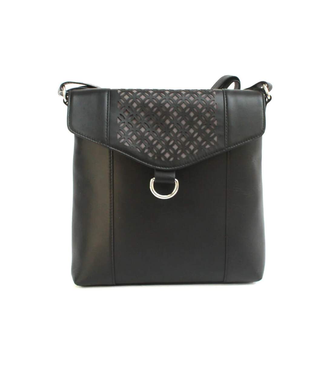 Womens/ladies Janie Leather Handbag One Size Black Eastern Counties Leather-1