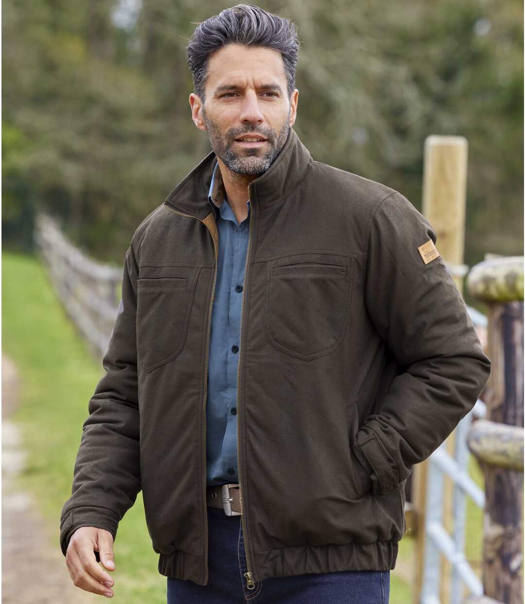 Jacke Adventure in Wildlederoptik mit Steppfutter-2