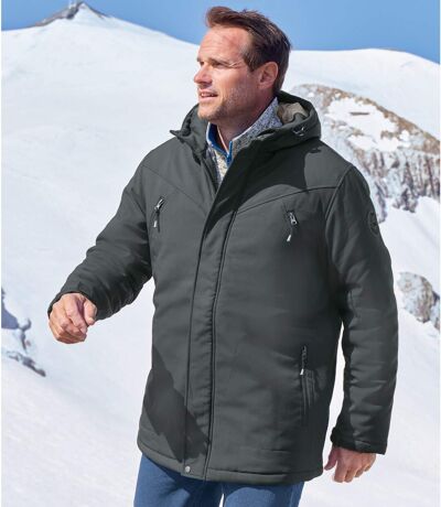 Men's Grey Water-Repellent Softshell Parka