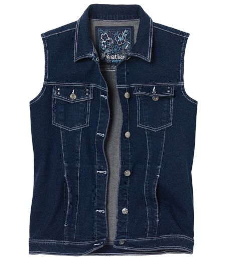 Ärmellose Jeans-Weste