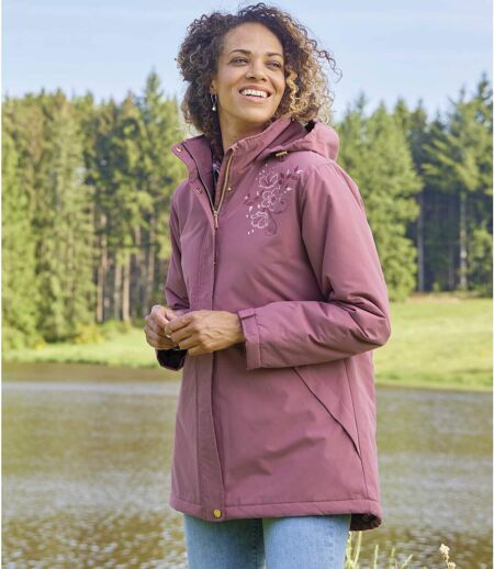 Women's Pink Hooded Parka