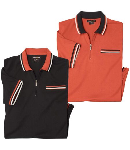 Set van 2 polo’s met ritskraag