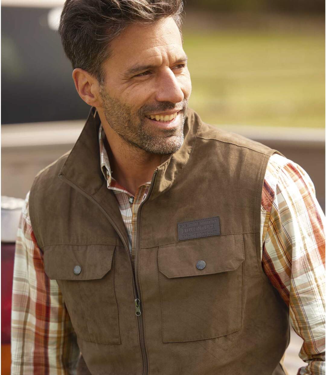 Gilet Sans Manches Suédine doublure Filet Aventure-4