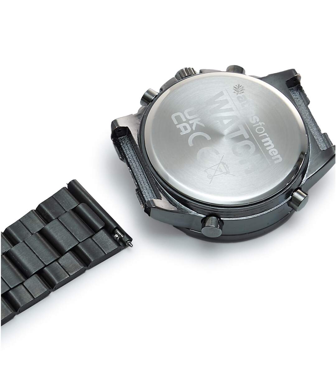 Analogowo-cyfrowy zegarek z chronometrem + 2 wymienne paski-8