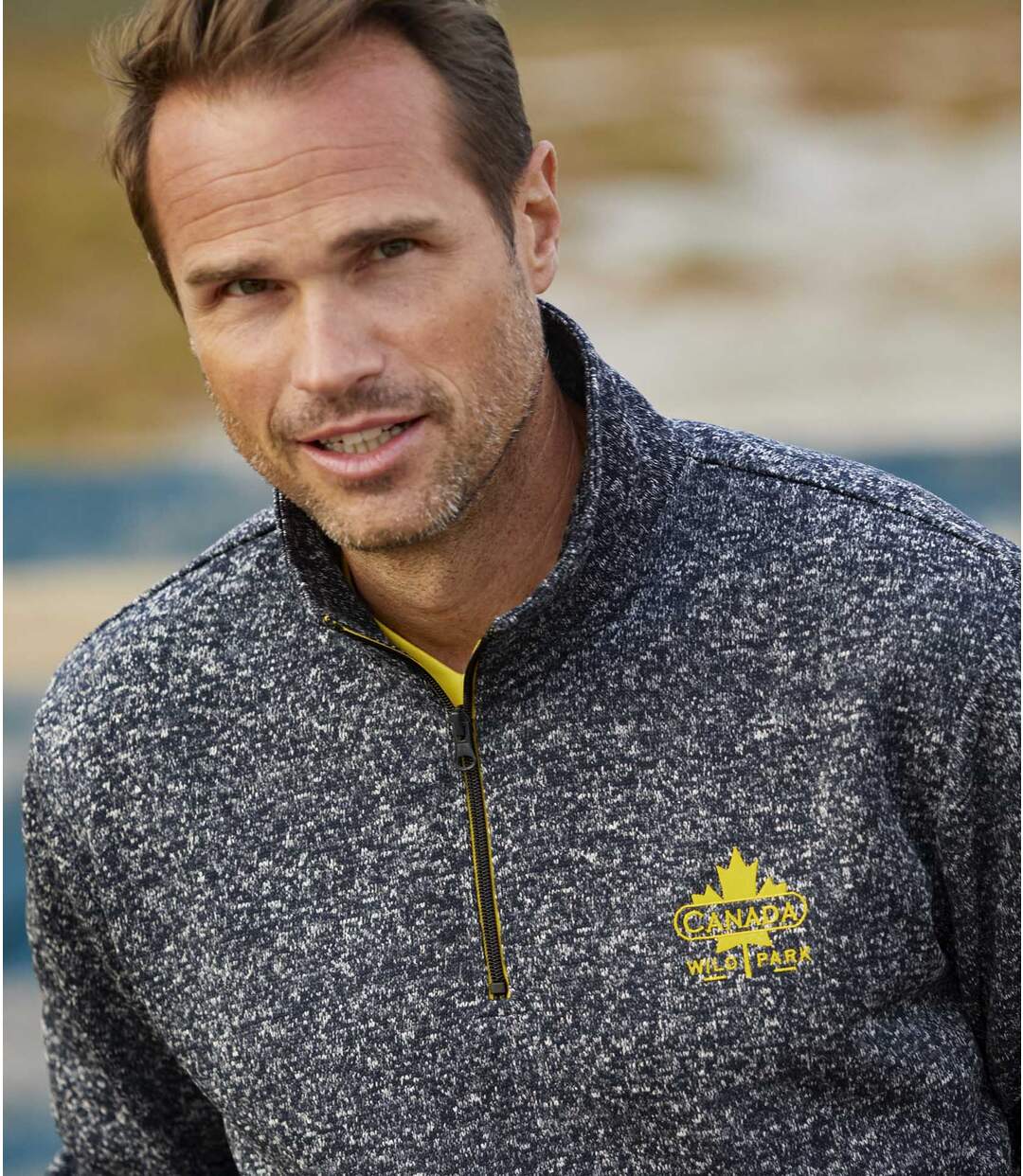 Set van 2 gemêleerde sweaters van molton-3