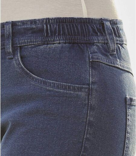 Spodnie 7/8 z jeansu ze stretchem
