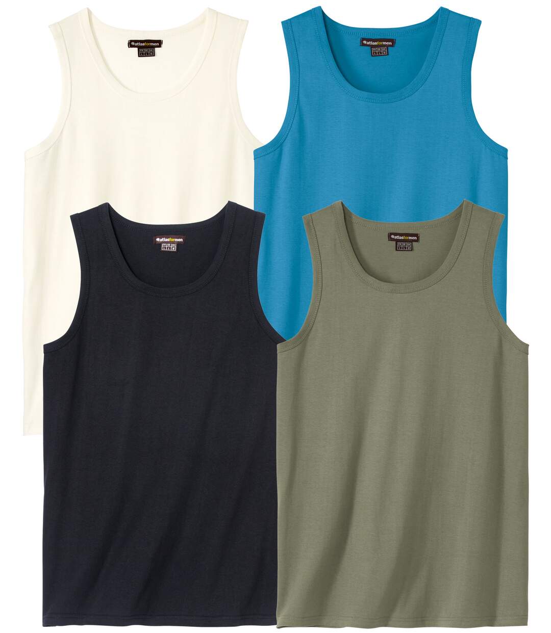 4er-Pack einfarbige Tanktops-1