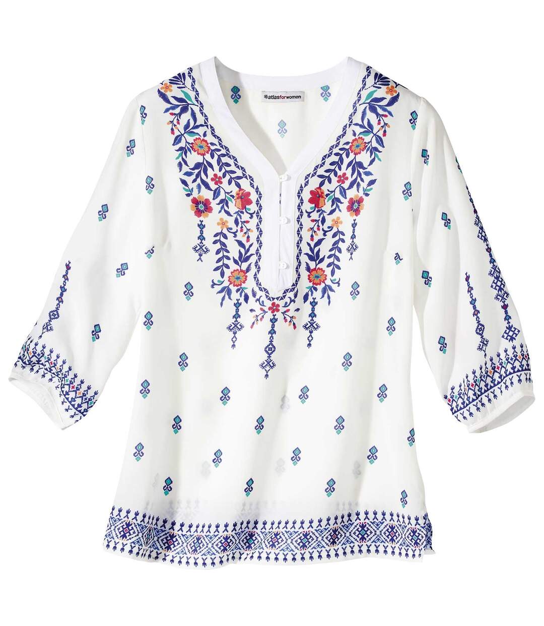 Krepp-Bluse im Folklore-Stil-2